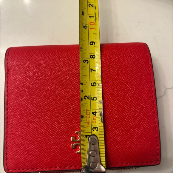 Tory Burch Vibrant Red Wallet with Gold Accent - Picture 8 of 8